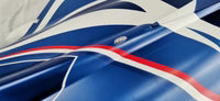 XSRC 2.7m Rafale Twin Turbine Jet with Twin Vector Pipes, Retracts, Lights and Servos, Blue/White