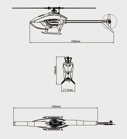 Goosky Legend S2 Helicopter Standard Kit (BNF) - Red/Yellow